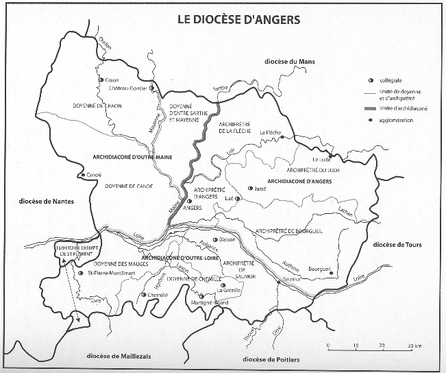carte du diocse d'Angers