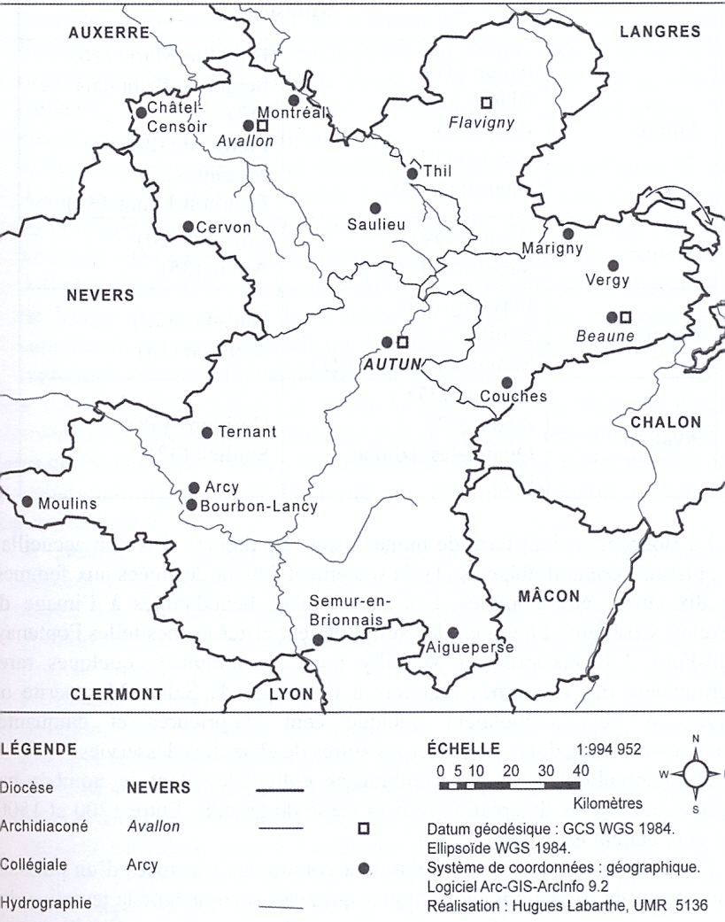 carte du diocse d'Autun